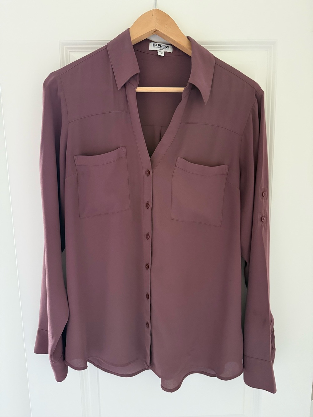 Express Button-Down Shirt in Mauve